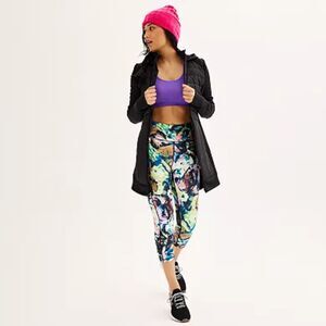 Women's Tek Gear® Long Mixed Media Jacket Black SZ XXL: NWT